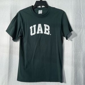 port and company / green and white uab tee size small womens